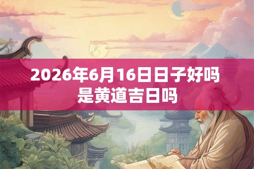 2026年6月16日日子好吗 是黄道吉日吗