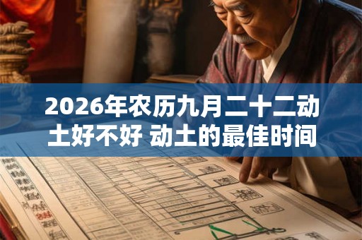 2026年农历九月二十二动土好不好 动土的最佳时间 2026年农历九月二十二动土好不好 动土的最佳时间