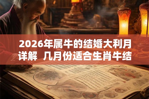 2026年属牛的结婚大利月详解  几月份适合生肖牛结婚