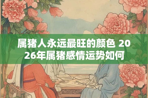 属猪人永远最旺的颜色 2026年属猪感情运势如何