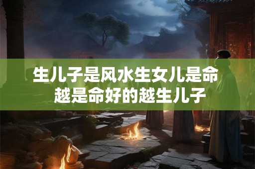 生儿子是风水生女儿是命 越是命好的越生儿子 生儿子是风水生女儿是命 越是命好的越生儿子
