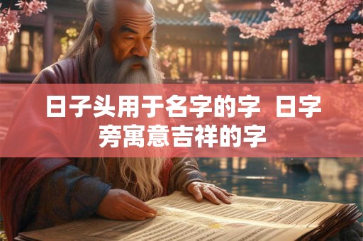 日子头用于名字的字  日字旁寓意吉祥的字