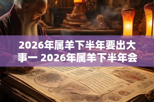 2026年属羊下半年要出大事一 2026年属羊下半年会发生什么大事一