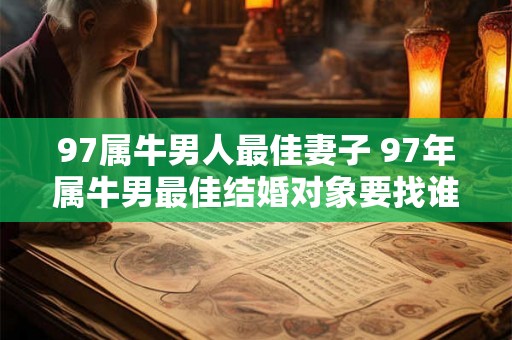 97属牛男人最佳妻子 97年属牛男最佳结婚对象要找谁