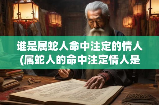 谁是属蛇人命中注定的情人(属蛇人的命中注定情人是谁?) 谁是属蛇人命中注定的情人(属蛇人的命中注定情人是谁?)
