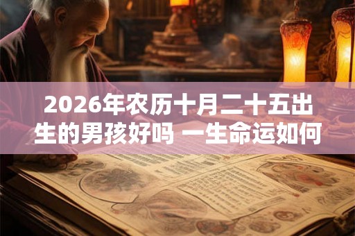 2026年农历十月二十五出生的男孩好吗 一生命运如何