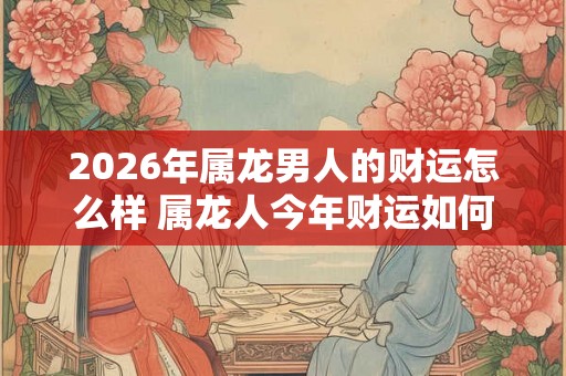 2026年属龙男人的财运怎么样 属龙人今年财运如何