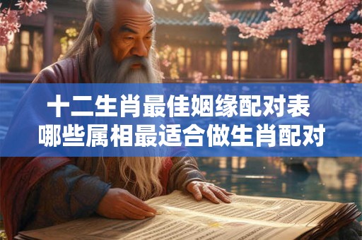 十二生肖最佳姻缘配对表 哪些属相最适合做生肖配对 十二生肖最佳姻缘配对表 哪些属相最适合做生肖配对