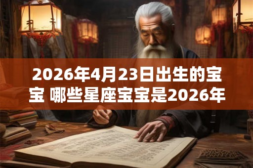 2026年4月23日出生的宝宝 哪些星座宝宝是2026年4月23日出生的
