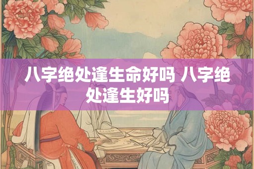 八字绝处逢生命好吗 八字绝处逢生好吗