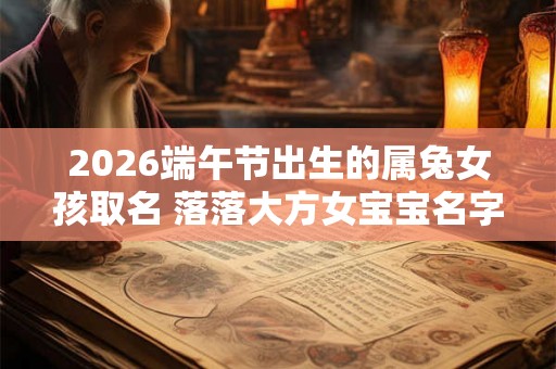 2026端午节出生的属兔女孩取名 落落大方女宝宝名字