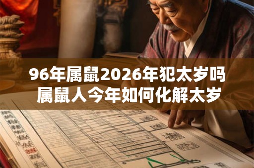 96年属鼠2026年犯太岁吗 属鼠人今年如何化解太岁 96年属鼠2026年犯太岁吗 属鼠人今年如何化解太岁