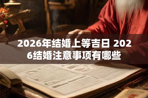 2026年结婚上等吉日 2026结婚注意事项有哪些