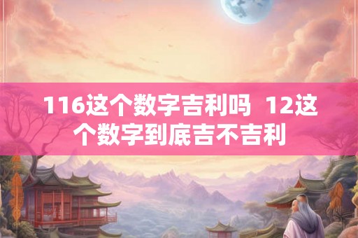 116这个数字吉利吗  12这个数字到底吉不吉利