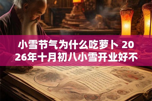 小雪节气为什么吃萝卜 2026年十月初八小雪开业好不好