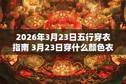 2026年3月23日五行穿衣指南 3月23日穿什么颜色衣服 2026年3月23日五行穿衣指南 3月23日穿什么颜色衣服