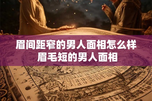 眉间距窄的男人面相怎么样 眉毛短的男人面相