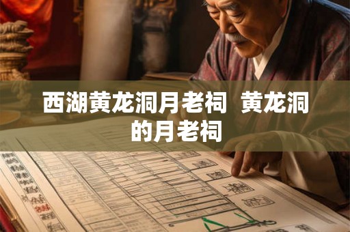 西湖黄龙洞月老祠  黄龙洞的月老祠