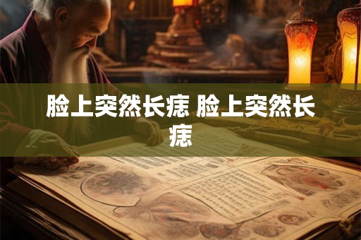 脸上突然长痣 脸上突然长痣 脸上突然长痣 脸上突然长痣