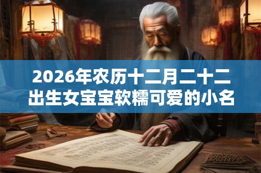 2026年农历十二月二十二出生女宝宝软糯可爱的小名大全