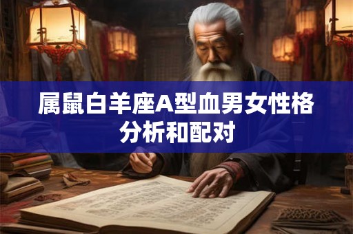 属鼠白羊座A型血男女性格分析和配对