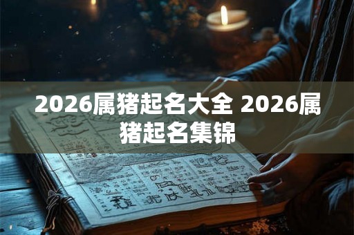 2026属猪起名大全 2026属猪起名集锦