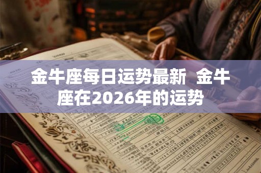 金牛座每日运势最新  金牛座在2026年的运势