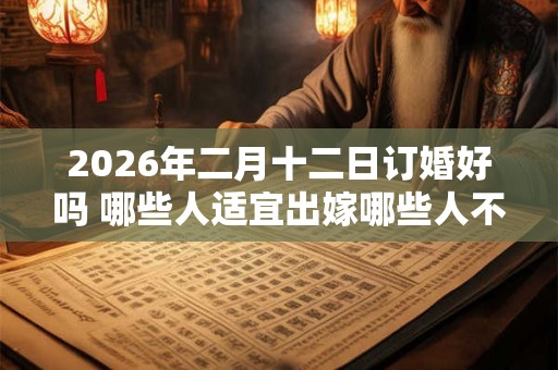 2026年二月十二日订婚好吗 哪些人适宜出嫁哪些人不适宜