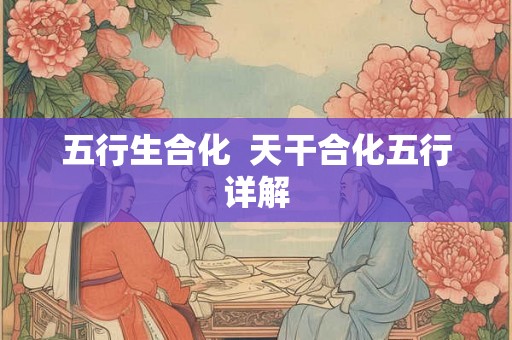 五行生合化  天干合化五行详解