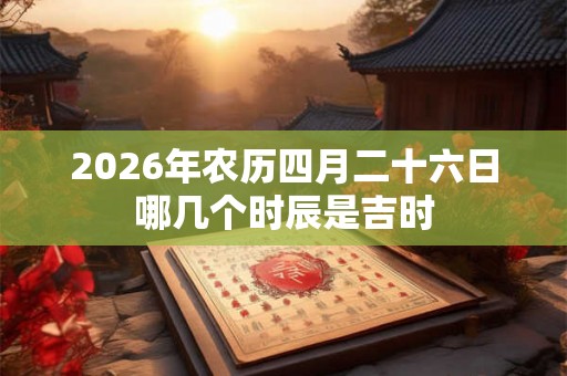 2026年农历四月二十六日哪几个时辰是吉时