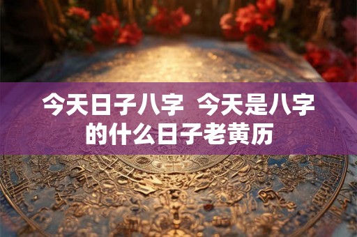 今天日子八字  今天是八字的什么日子老黄历