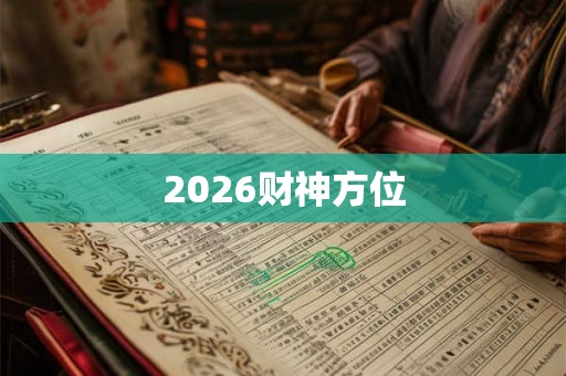 2026财神方位