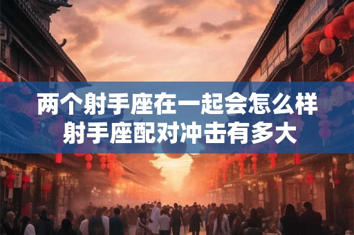 两个射手座在一起会怎么样 射手座配对冲击有多大