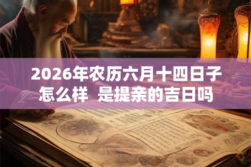 2026年农历六月十四日子怎么样  是提亲的吉日吗