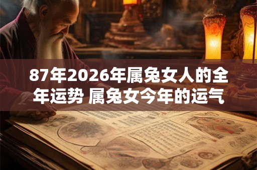 87年2026年属兔女人的全年运势 属兔女今年的运气好不好