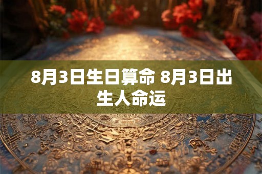 8月3日生日算命 8月3日出生人命运