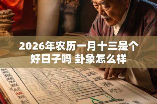 2026年农历一月十三是个好日子吗 卦象怎么样