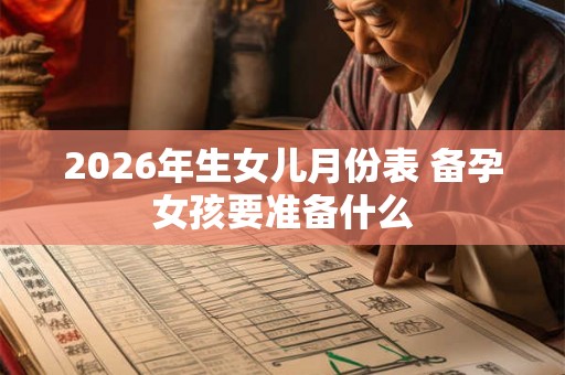 2026年生女儿月份表 备孕女孩要准备什么 2026年生女儿月份表 备孕女孩要准备什么