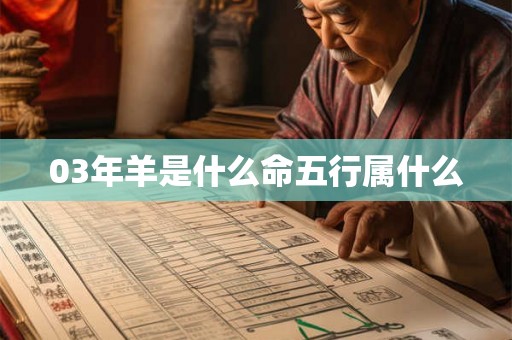 03年羊是什么命五行属什么