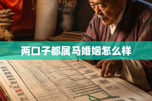 两口子都属马婚姻怎么样