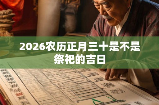 2026农历正月三十是不是祭祀的吉日