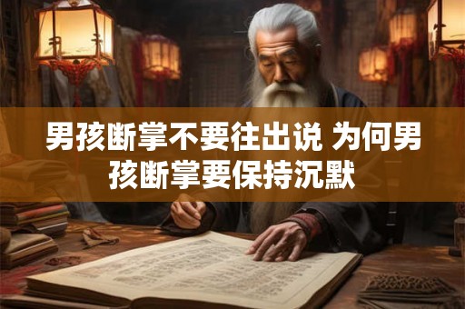男孩断掌不要往出说 为何男孩断掌要保持沉默 男孩断掌不要往出说 为何男孩断掌要保持沉默