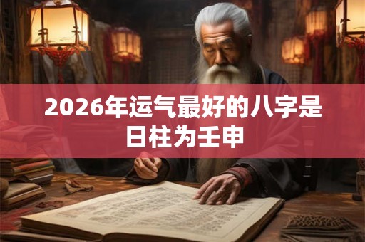 2026年运气最好的八字是日柱为壬申