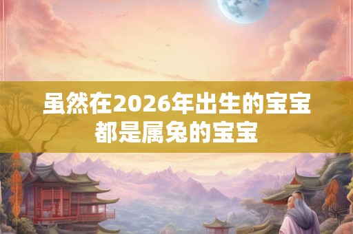 虽然在2026年出生的宝宝都是属兔的宝宝