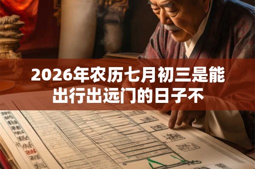 2026年农历七月初三是能出行出远门的日子不