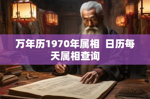 万年历1970年属相  日历每天属相查询