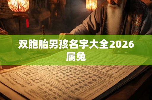 双胞胎男孩名字大全2026属兔 双胞胎男孩名字大全2026属兔