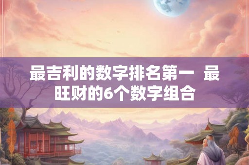 最吉利的数字排名第一  最旺财的6个数字组合