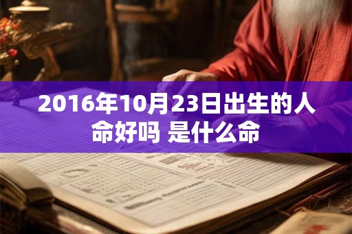 2016年10月23日出生的人命好吗 是什么命 2016年10月23日出生的人命好吗 是什么命