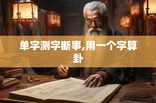 单字测字断事,用一个字算卦 单字测字断事,用一个字算卦